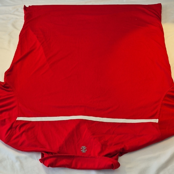 Izod Red Polo Mens Shirt with Striped Collar Short Sleeve - Picture 13 of 15